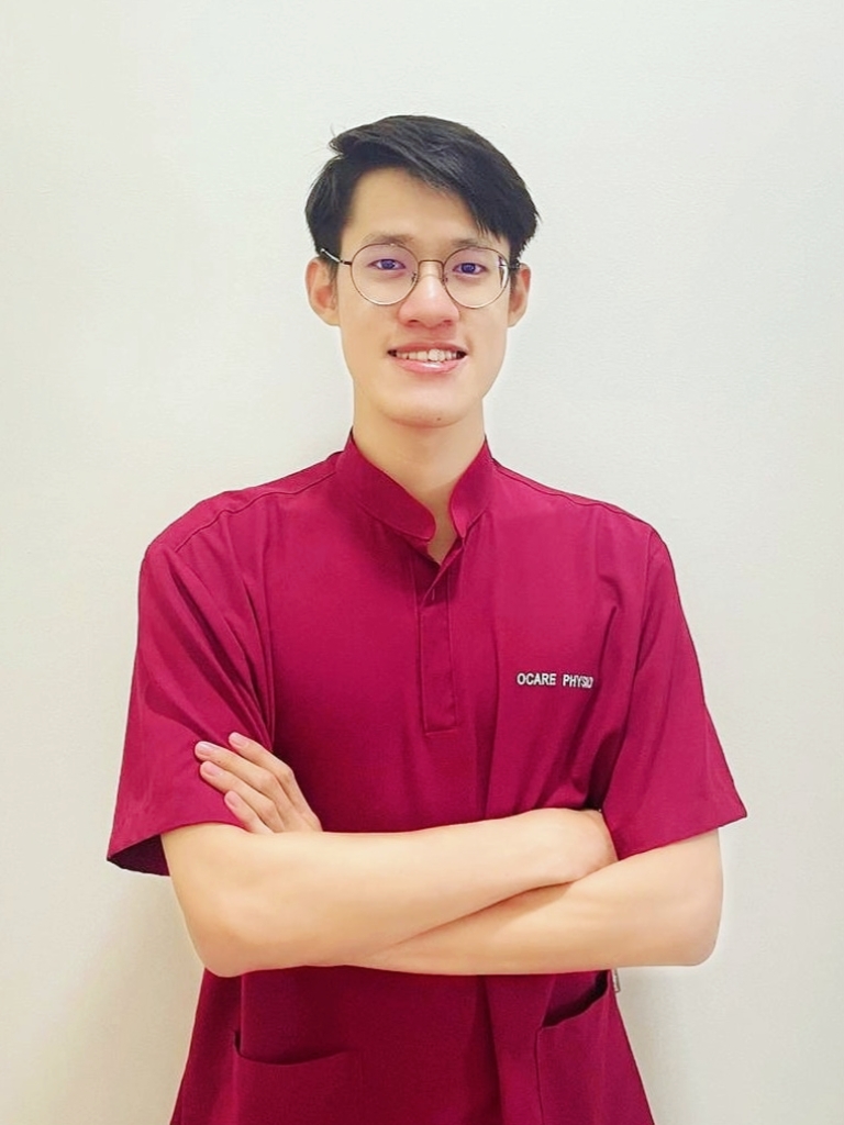 "Portrait of Physiotherapist Yeow Zi Kang from Ocare Physio Melaka, specializing in Stroke and Parkinson Rehabilitation."
